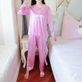 thumbnail image 2 of Awdenio Women Satin Pajamas Set Classic Clearance, Women's Long Sleeved and Full Length Pants Home Wear Two-piece Set, 2 of 7
