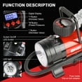 thumbnail image 2 of DNA Motoring Tools-00083 DNA MOTORING 125 PSI Max Pressure LED Flash Light Auto 12V Car Tire Air Pump Compressor Inflator, 2 of 7