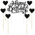 thumbnail image 1 of Set de toppers para pastel Palasasa con brillo dorado Happy Birthday, 1 of 1