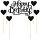 thumbnail image 1 of Set de toppers para pastel Palasasa con brillo dorado Happy Birthday, 1 of 1