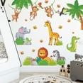 thumbnail image 4 of Jungle Animals Wall Decals Monkey Elephant Wall Stickers Baby Nursery Kids Room Living Room Wall Decor, 4 of 5