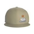thumbnail image 3 of DouZhe Flat Brim Cap Snapback Hat, Game Joystick Controller Prints Adjustable Yellow Adult Baseball Cap, 3 of 6