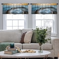 thumbnail image 5 of LALILO Kitchen Curtain Valance Color Vibrant Colorful Brush Rod Pocket Window Curtain 52"x 18" Set of 2, 5 of 7