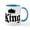 White/Blue Inside, variant on CafePress - King Mug - 11 oz Ceramic Mug - Novelty Coffee Tea Cup
