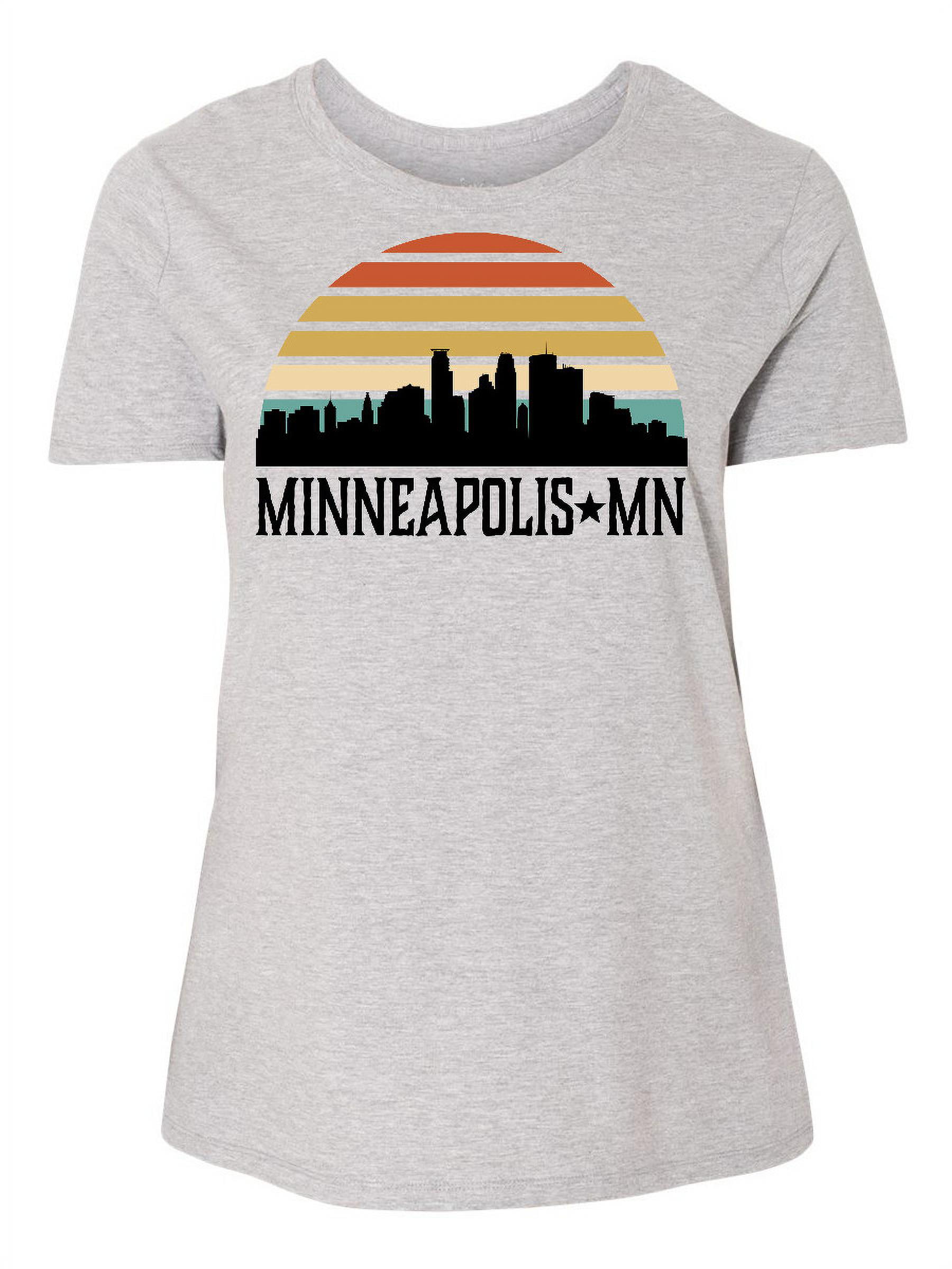 Minneapolis Minnesota City Skyline Silhouette Mens Tee Shirt Pick Size Color 