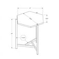 thumbnail image 3 of Monarch Specialties Accent Table - Hexagon, Grey Cement, Chrome Metal, 3 of 3