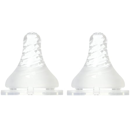 Simply Playtex Baby, BPA Free, Silicone Nipples, Size 3, 6M+, 2 count