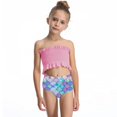 thumbnail image 1 of OUSITAID Girl‘s Bikini Set Crop Flounce Two Piece Swimsuits Kids Haler Bathing Suits, 1 of 9