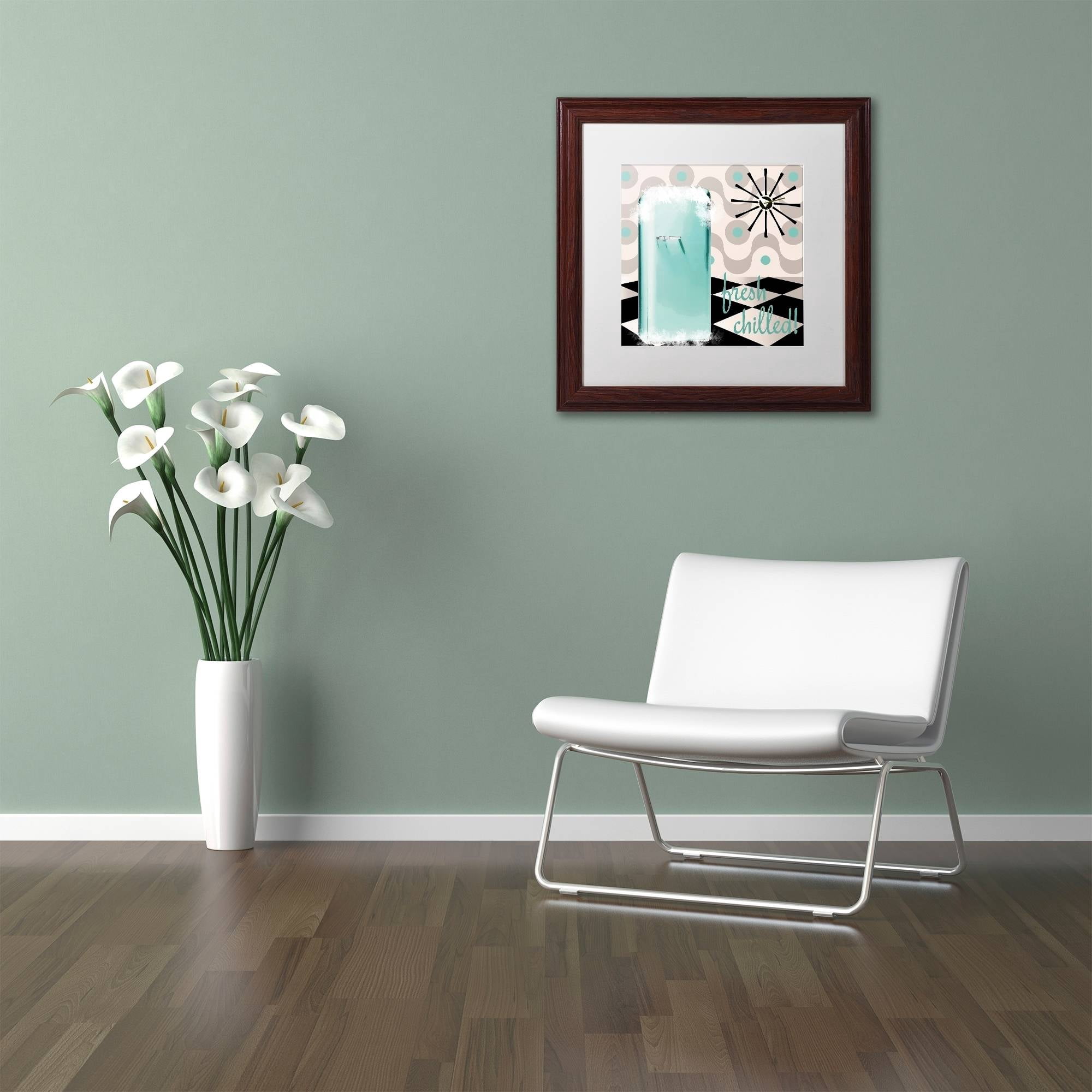 Trademark Fine Art "Fifties Kitchen II" Canvas Art by Color Bakery White Matte, Wood Frame