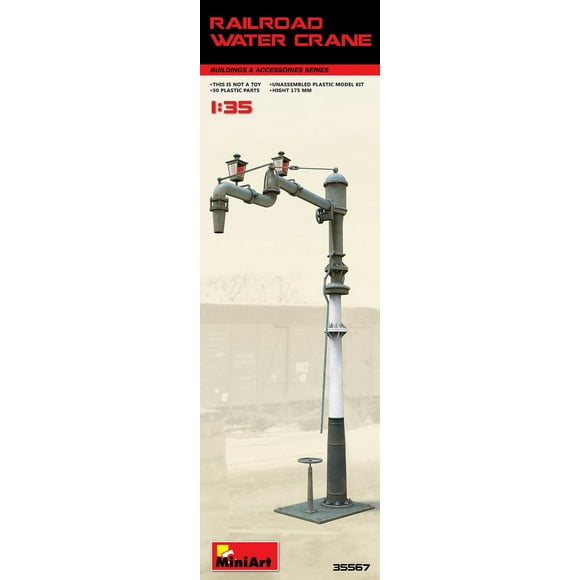 1:35 Miniart Railroad Water Crane Model Set