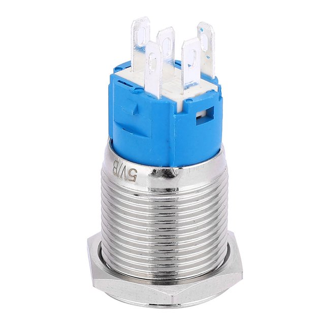 1no 1nc presione la modificación del automóvil presione 5 pines autorreinicio presione 16 mm auto reinicio presione led auto reinicio presione 16 mm LED luz 5 pines auto reinicio Anggrek Otros