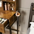 thumbnail image 2 of Vabches Coiffeuse avec Lumières et Miroir Rond, Table de Maquillage Moderne avec Tiroirs et Support à Cheveux, Brun, 2 of 8