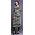 thumbnail image 5 of Bimba Long Straight Dresses For Women Printed 3/4 Sleeve Indian Clothing, 5 of 6