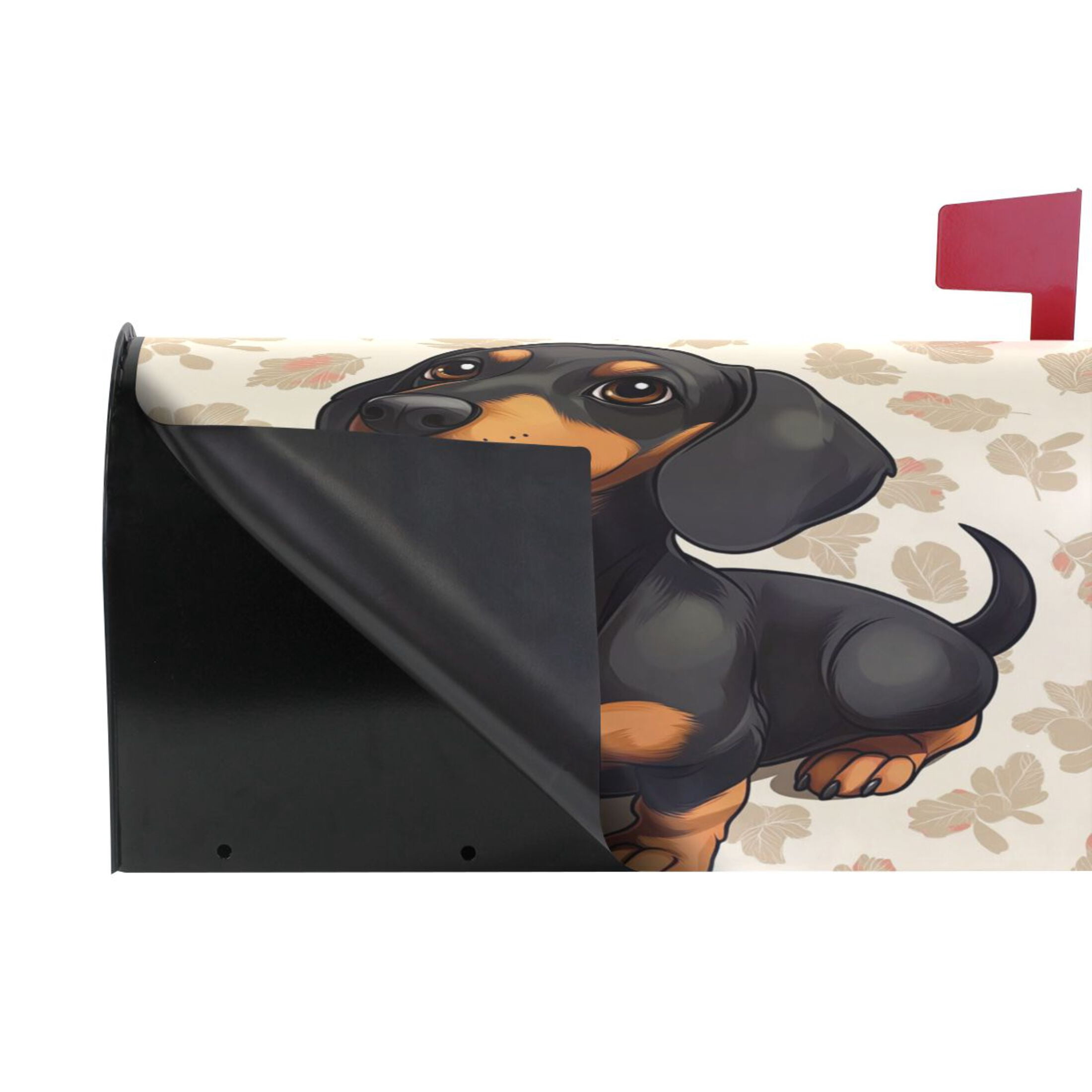 WOBOGO Dachshund Pattern Mailbox Cover Magnetic for Garden Yard Home Decor Standard Size 25.4×20.78in