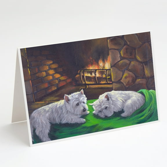 Westie A Winter's Night Greeting Cards and Envelopes Pack of 8