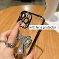 thumbnail image 5 of for iPhone 12 Pro Max Case Bow Glitter Rhinestone Bling Plating Luxury Women Girl Phone Case,Shine Diamond Case for iPhone 12 Pro Max Protective Cover,Clear Gradient Silver, 5 of 9