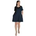 thumbnail image 4 of Inkmeso Robe Swing avec Poches Tunique d'Été en Coton Robe T-Shirt pour Femmes, 4 of 7