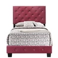 thumbnail image 2 of Cherry Twin Bed with Quick Assembly Sturdy for Bedroom Decor, 2 of 2