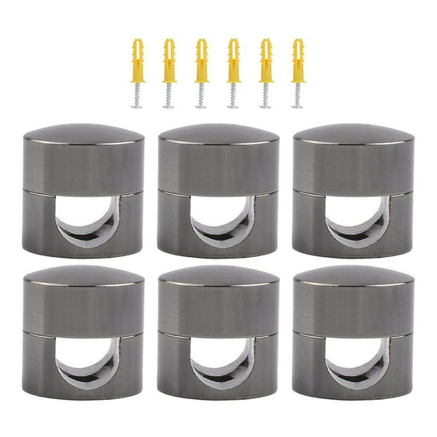 6 ganchos colgantes resistentes para colgar luces colgantes, soporte para cables, bricolaje Negro