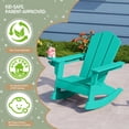 thumbnail image 4 of WestinTrends Malibu 3-Piece Kids Rocking Chair With Cup Holder and Square Side Table Set, Turquoise, 4 of 12