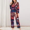 thumbnail image 3 of Lsque Chucky Pattern Long Sleeve Pajama Set for Women - Soft 2-Piece Sleepwear and Loungewear Set with Pockets, Comfy Nightwear, 3 of 8
