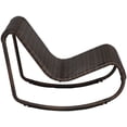 thumbnail image 4 of Meridian Furniture Antigua Brown Wicker And Steel Outdoor Patio Rocker, 4 of 11