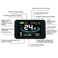 thumbnail image 2 of KT Ebike LCD Display 24V 36V 48V LCD8H Waterproof Connector with USB Electric Bicycle Bike, 2 of 3