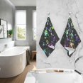 thumbnail image 5 of Coolnut Colored Stars Patterned Hand Towels 2 PCS, Cotton Bath Towel for Drying Face Hands Body Decorative Water Absorbent Lightweight Towels for Bathroom Ktichen Travel Gym, 16"x28", 5 of 6