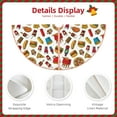 thumbnail image 4 of Daiia Hot Dog Pizza Drawing Merry Christmas Tree Skirt , Xmas Large Lace-up Tree Skirt, Santa Snowflakes Rustic Home Decorations New Year Party Farmhouse Decor-30", 4 of 7