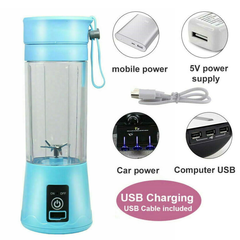 6blade Portable Blender Mini Juicer Cup Extractor Smoothie USB Charging  Fruit Squeezer Blender Food Mixer Ice Crusher Portable Juicer Machine -  CJdropshipping