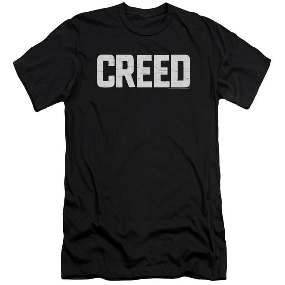 Creed Cracked Logo Adult 30/1 T-Shirt Black