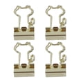 thumbnail image 3 of Binder Clips Clamps Storage Folder 15 Pcs Office File Cute 15Pcs Dovetail Clip Long Tail Clip Gold Boxed Paper Extended Tail Hair Clips Metal Long Tail, 3 of 7