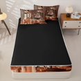 thumbnail image 4 of Castle Fairy Luxury Rose Gold Perfume Print Zipper Twin Comforter Sets with Fitted Sheet and 2 Pillowcases,Modern Rose Stripe Book Pattern Zipper Bedding Set,Black Rose Gold,Black Reversible,4-Piece, 4 of 6