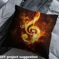 thumbnail image 2 of Castle Fairy Musical Notes Fabric by the Yard 2 Yards,Music Melody Room Decor Fabric by the Yard,Flame Smog Sewing Fabric,Microfiber Bedroom Decor, 2 of 6