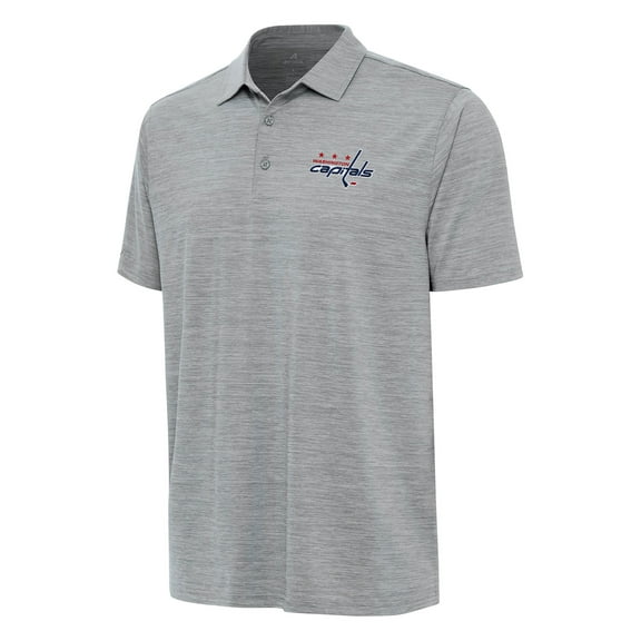 Men's Antigua Heather Gray Washington Capitals Layout Polo