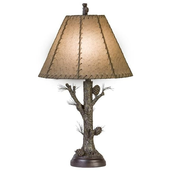 Pinecone Lamps, Twig Floor Lamp With Pinecone Finial