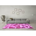 thumbnail image 3 of Ahgly Company Indoor Square Oriental Pink Modern Area Rugs, 5' Square, 3 of 4
