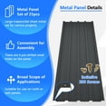 thumbnail image 3 of 16.77 in. x 73.23 in. Black Galvanized Metal Roof Panels Hardware Roofing Sheets(25 Pieces), 3 of 6
