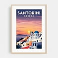 thumbnail image 2 of Vintage Santorini Illustration | Greek Island Art Print - Fira Greece Illustration Unframed Wall Art Print 5 x 7 inches, 2 of 60