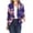 Floral Royal Blue Fuchsia, variant on Women's Casual Floral Print Waist Length Fitted Style Blazer Jacket