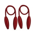 thumbnail image 5 of PAMINGONO 2Pcs Curtain Tiebacks Rope for Drapes or Curtains Red Curved Beef Tendon Metal Living Room, 5 of 8