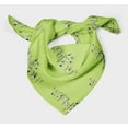 thumbnail image 3 of Bimba Green Floral Love Quotes Text Printed Pure Silk Scarf For Hair Neck Head Bandanas For Women 40 x 80 Inches, 3 of 6
