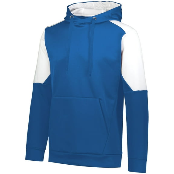 Holloway 222540.280.M Adult Blue Chip Hoodie, Royal & White - Medium