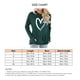 thumbnail image 3 of Camiseta de manga larga con cuello redondo y forro polar con bolsillo, fibra de poliéster transpirable, ropa superior para mujer, verde, XXL, 3 of 3