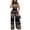 Yellow, variant on Women's Sleeveless Mock Neck Wide Leg Jumpsuit Elegant High Waist Party Outfit