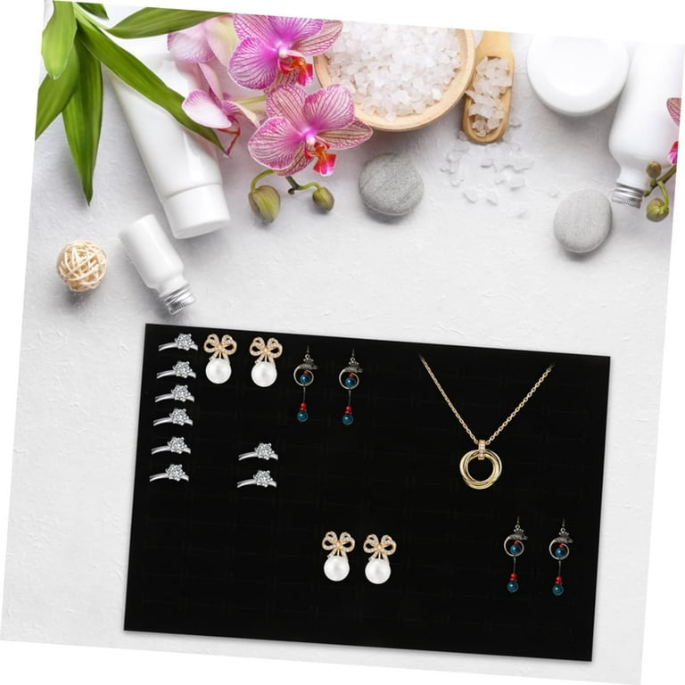 10pcs Jewelry Box Pad Velvet Choker Ring Display Holder Drawer Tray Jewelry Display Sponge Pad Ear Stud Holder Ring Foam Insert Jewelry Sponge Insert