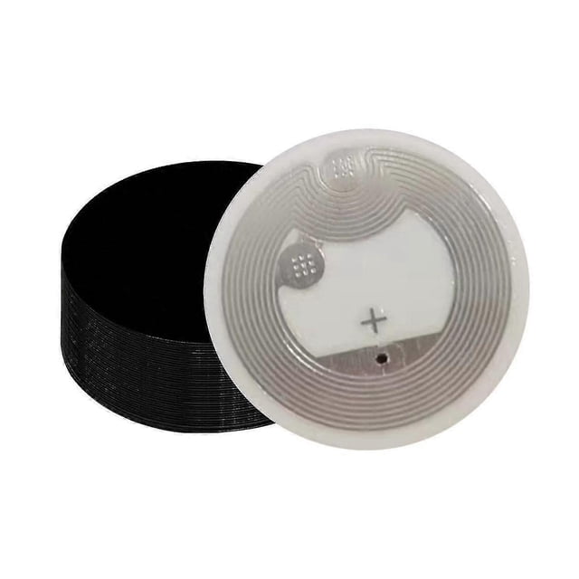 100pcs Nfc Tags Nfc Stickers Nfc Tag Stickers Rewritable N-tag 215 Sticker,504 Bytes Memory,black N