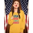 thumbnail image 2 of Usa Born And Raised Neon Sweatshirt Women -Image by Shutterstock, Female XX-Large, 2 of 4