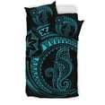 thumbnail image 3 of Juego de Funda Nórdica Caballito de Mar Polinesio - Polynesian Tattoo Blue, 3 of 6