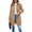 camel, variant on Women Classic Mid‑Length Lapel Coat Long Sleeve Button Front Casual Outer Coat